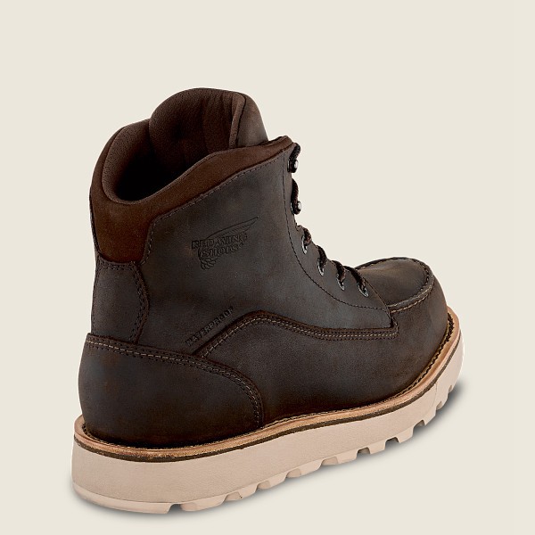 Bottes de Travail Red Wing - Traction Tred Lite - 6-Inch Waterproof Soft Toe - Marron Foncé - Homme